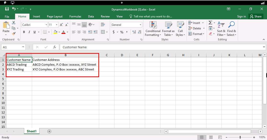 Create and Export excel files in d365 using xpp d365snippets2